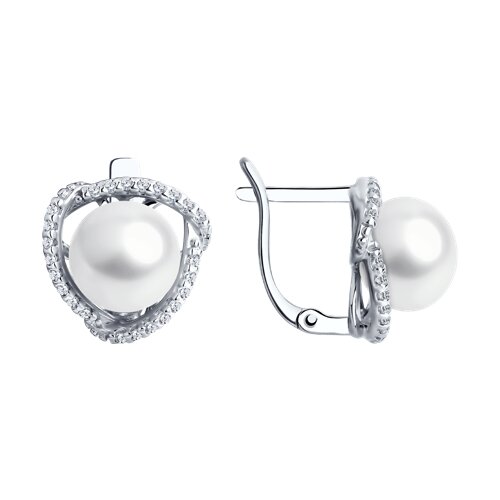 Серьги классические из серебра