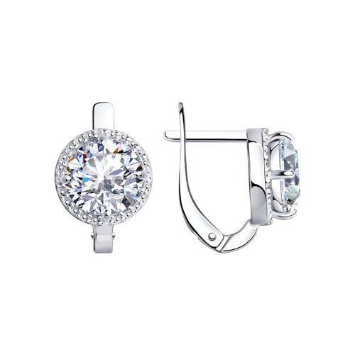 Серьги классические из серебра