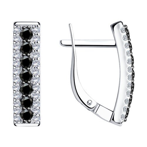 Серьги классические из серебра