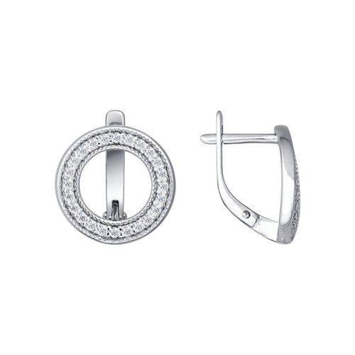 Серьги классические из серебра