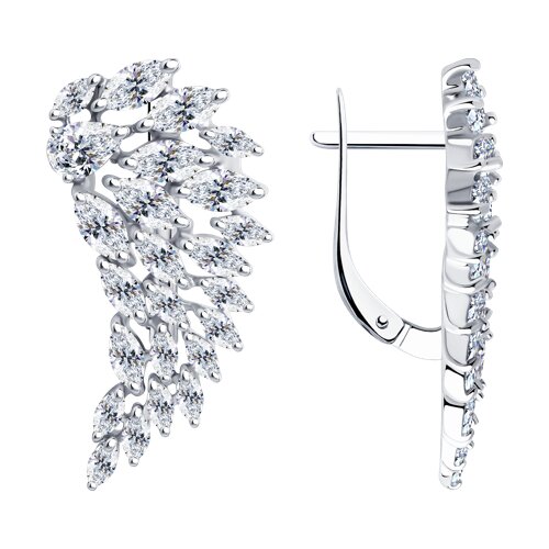 Серьги классические из серебра