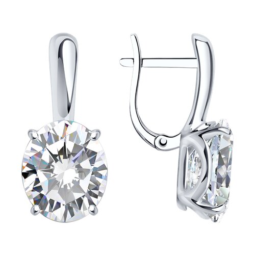 Серьги классические из серебра
