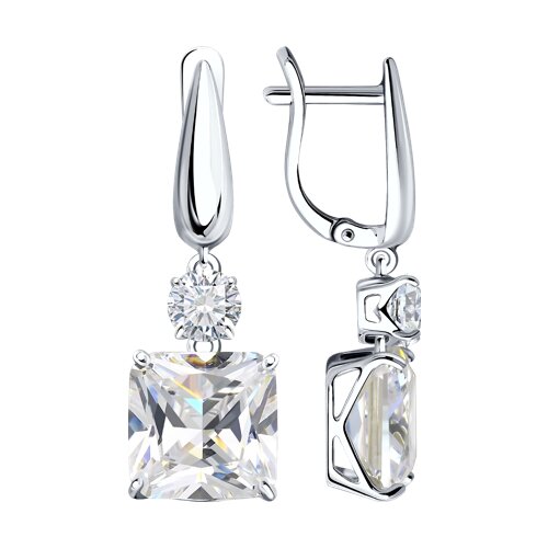 Серьги классические из серебра