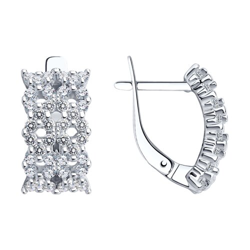 Серьги классические из серебра