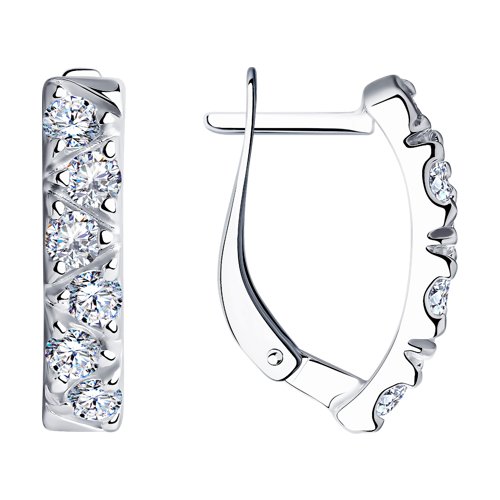 Серьги классические из серебра
