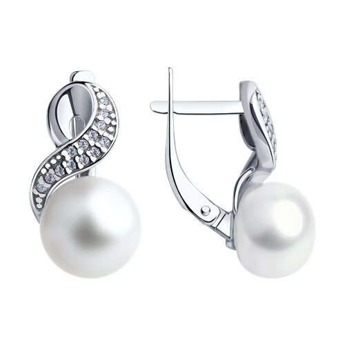 Серьги классические из серебра