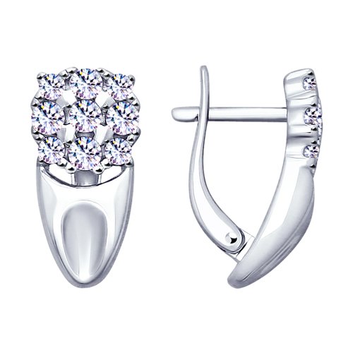 Серьги классические из серебра