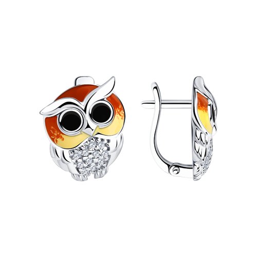 Серьги классические из серебра