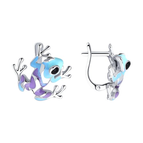 Серьги классические из серебра