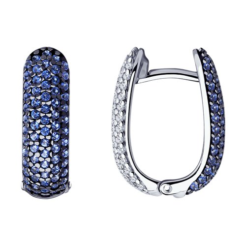 Серьги классические из серебра