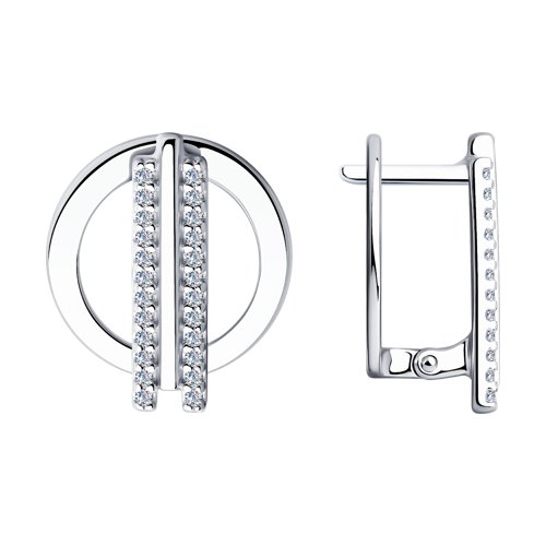 Серьги классические из серебра