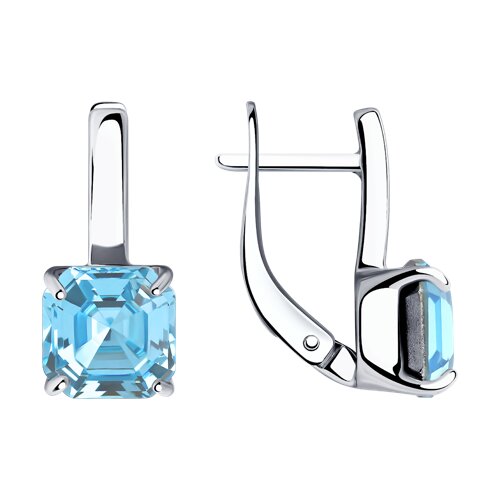 Серьги классические из серебра
