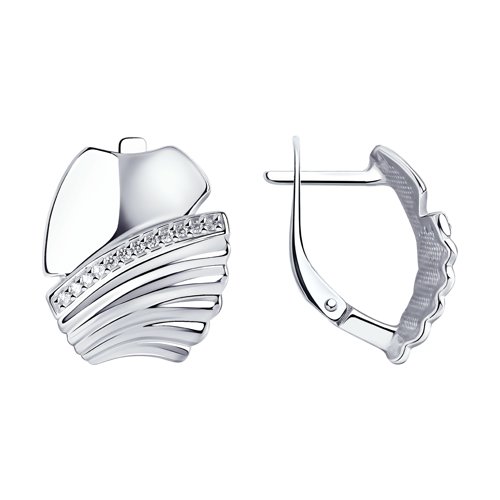 Серьги классические из серебра