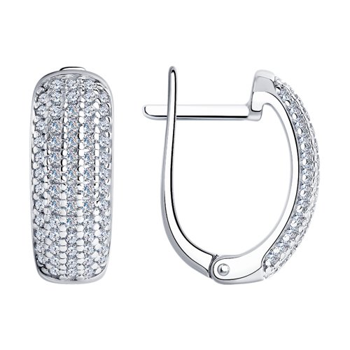 Серьги классические из серебра