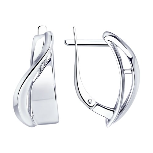 Серьги классические из серебра