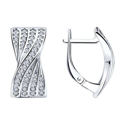 Серьги классические из серебра