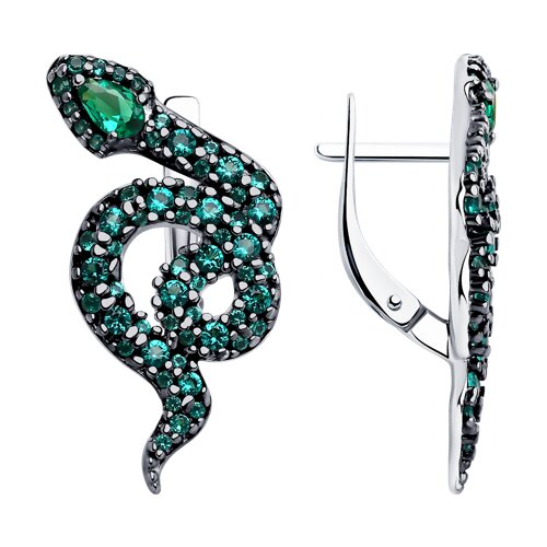 Серьги классические из серебра