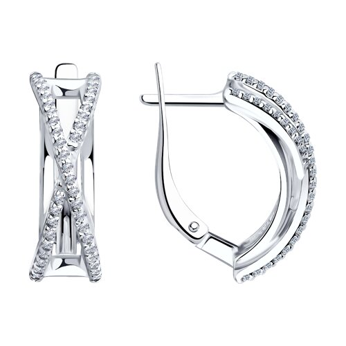 Серьги классические из серебра