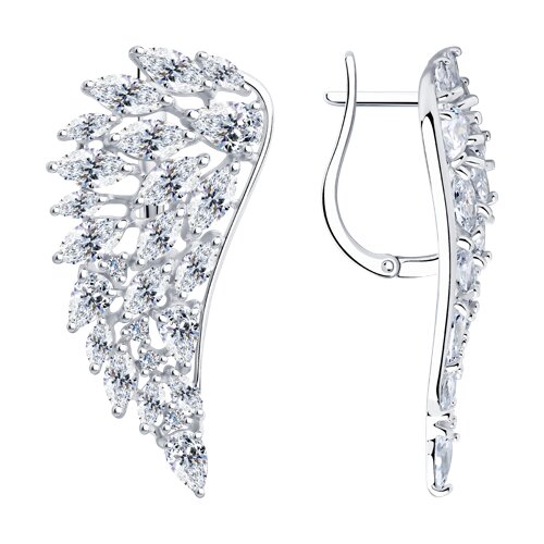 Серьги классические из серебра