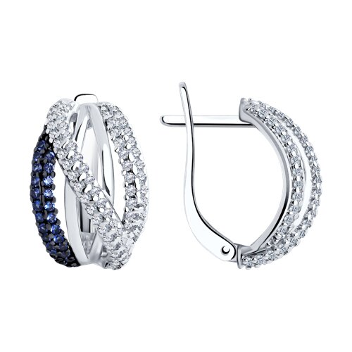Серьги классические из серебра