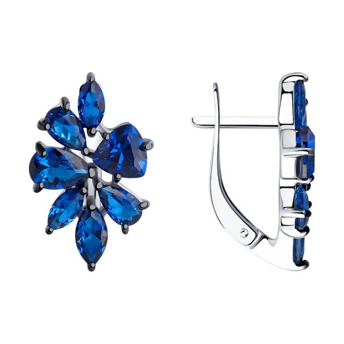 Серьги классические из серебра