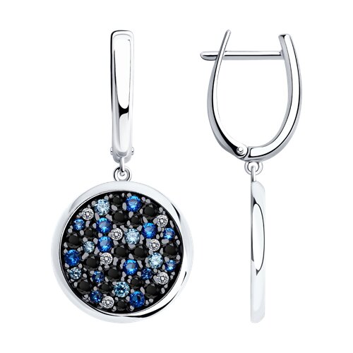 Серьги классические из серебра