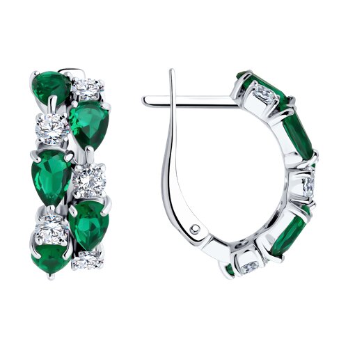 Серьги классические из серебра