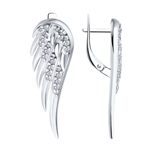 Серьги классические из серебра