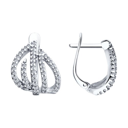 Серьги классические из серебра