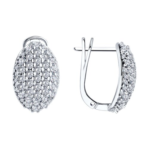 Серьги классические из серебра