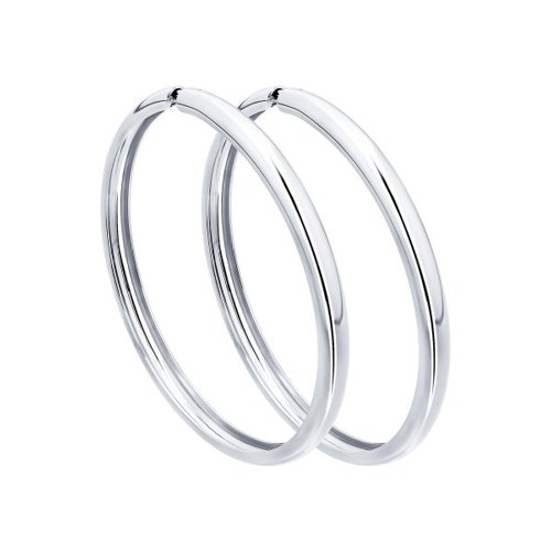 Серьги конго из серебра 925 пробы