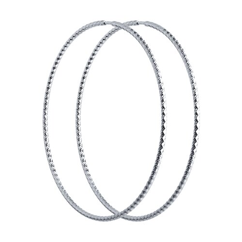 Серьги конго из серебра 925 пробы