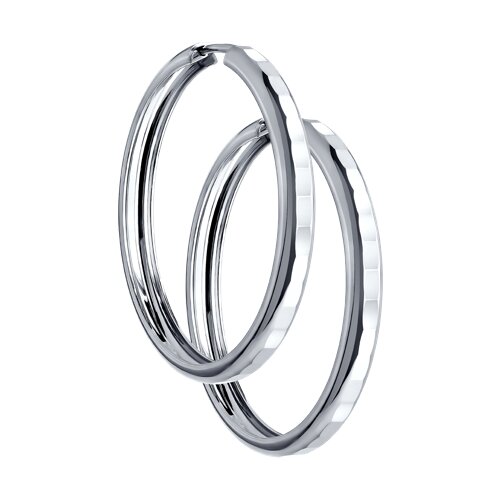 Серьги конго из серебра 925 пробы