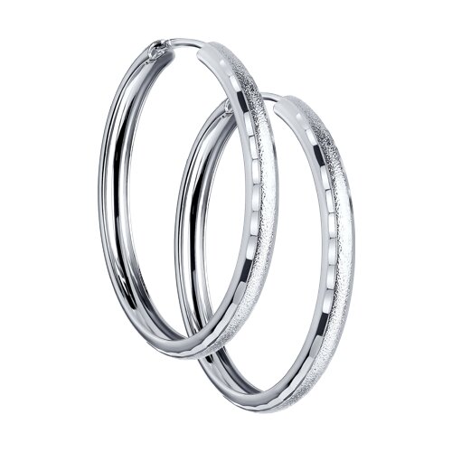 Серьги конго из серебра 925 пробы