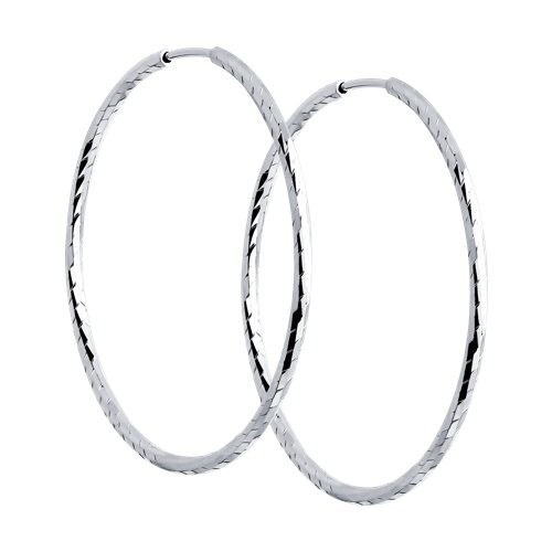 Серьги конго из серебра 925 пробы