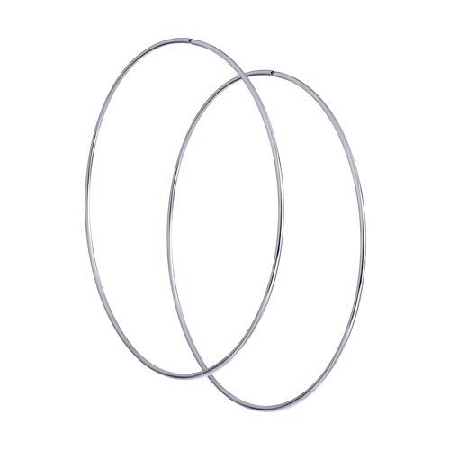 Серьги конго из серебра 925 пробы