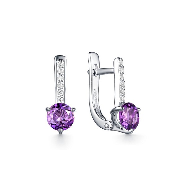 Серьги классические из серебра