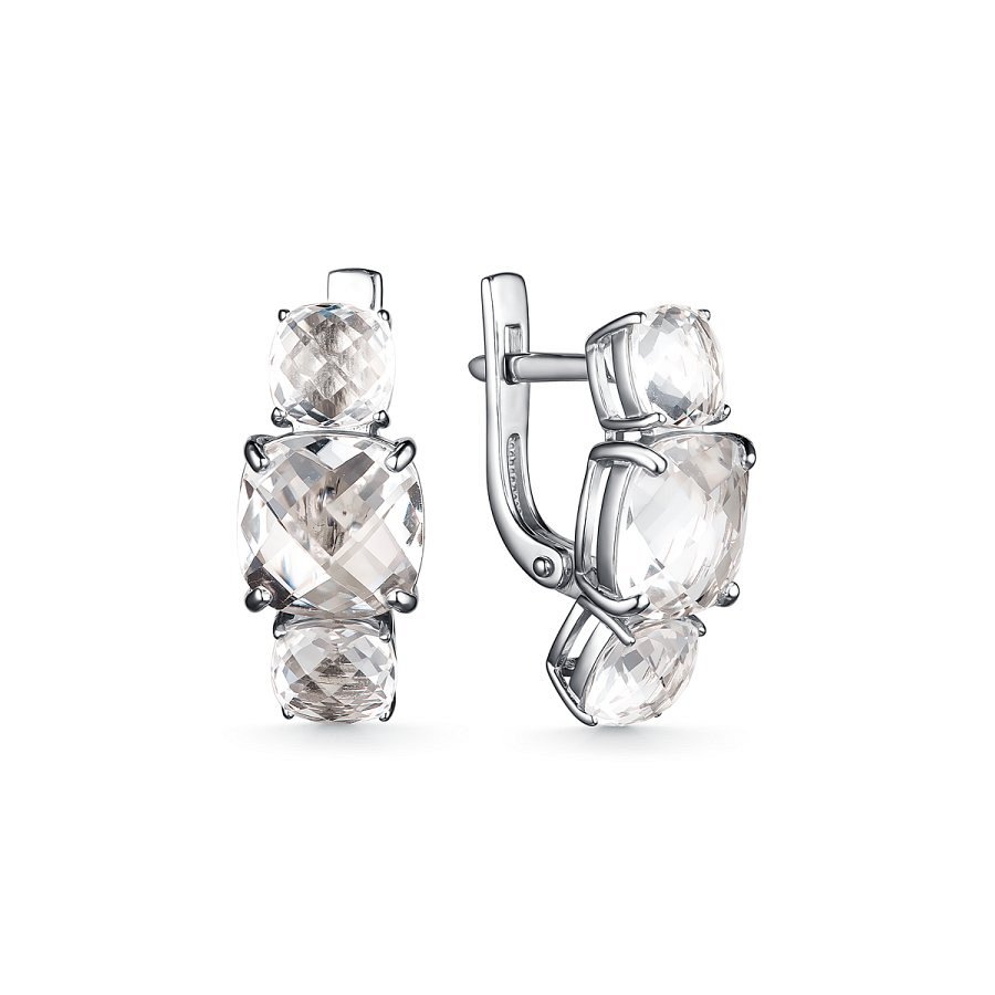Серьги классические из серебра