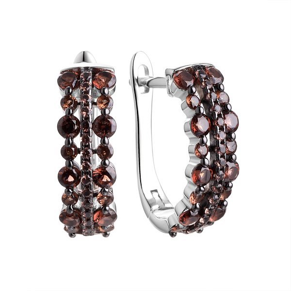 Серьги классические из серебра