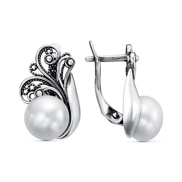 Серьги классические из серебра