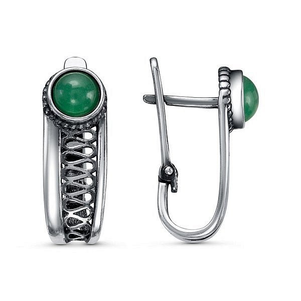 Серьги классические из серебра