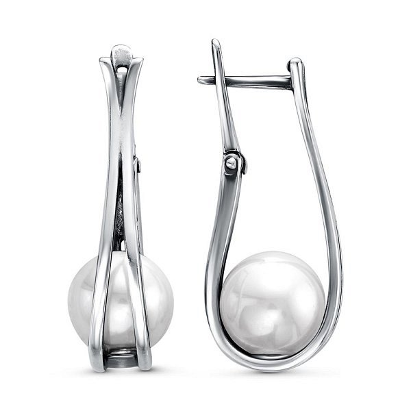 Серьги классические из серебра