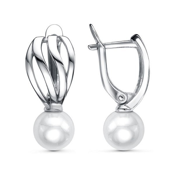 Серьги классические из серебра