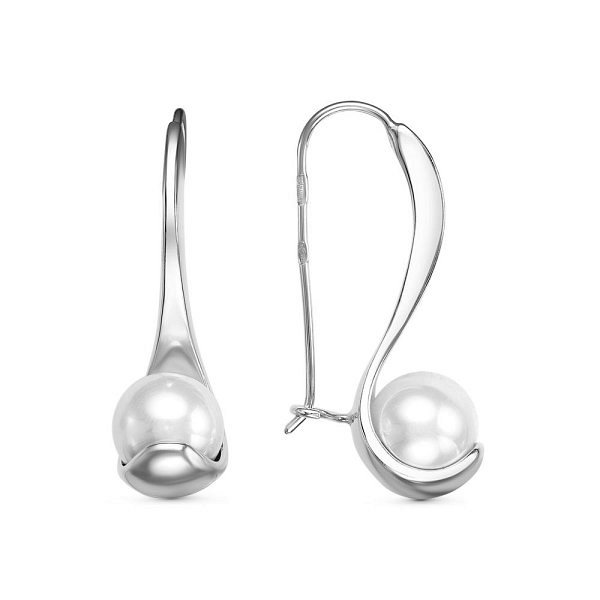 Серьги классические из серебра
