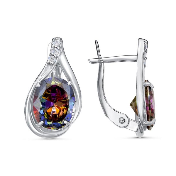 Серьги классические из серебра