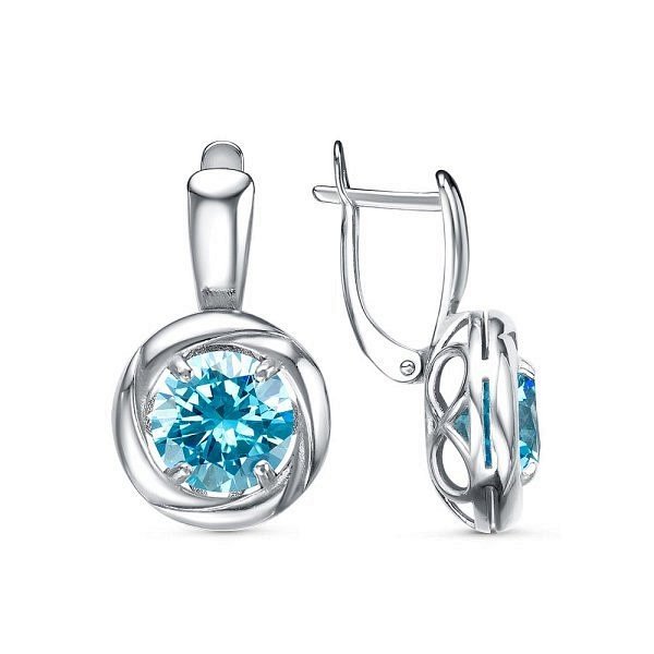 Серьги классические из серебра