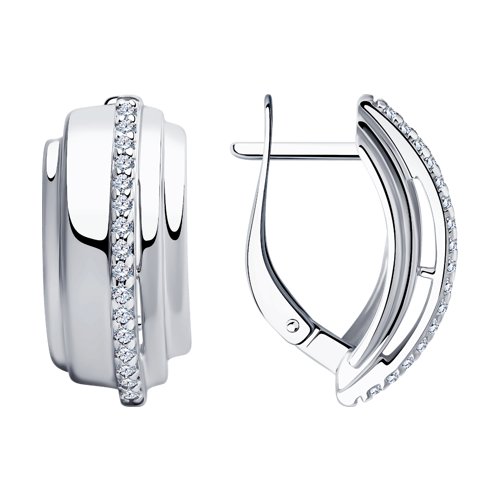 Серьги классические из серебра