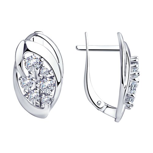 Серьги классические из серебра
