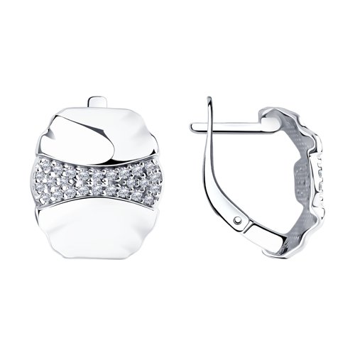 Серьги классические из серебра
