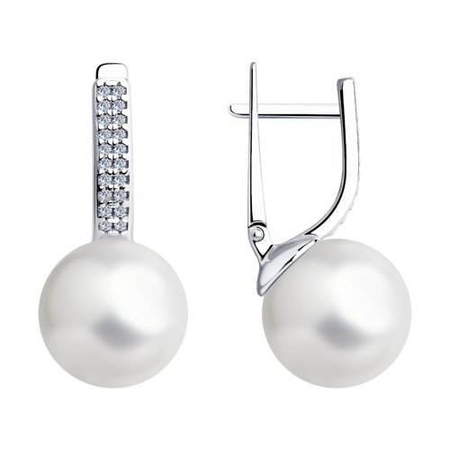 Серьги классические из серебра
